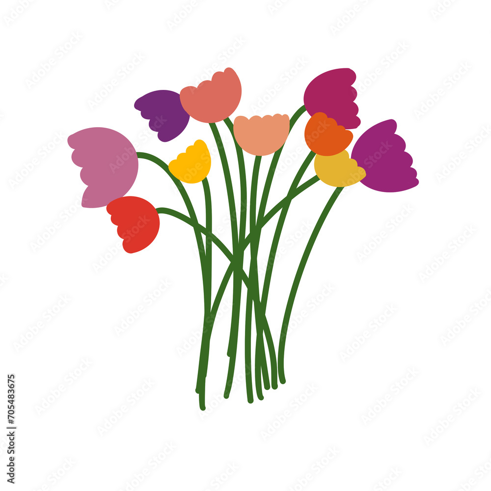 Colorful Flower doodle art Colorful Flower doodle art