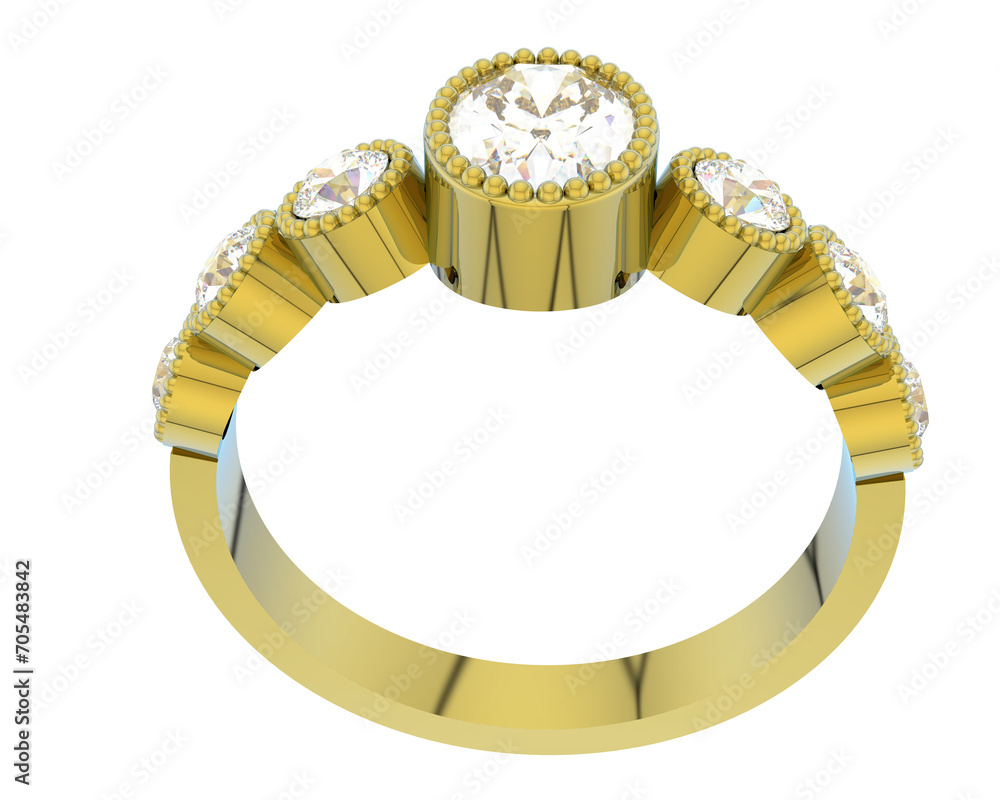 Jewelry isolated on background. 3d rendering - illustration Jewelry isolated on background. 3d rendering - illustration