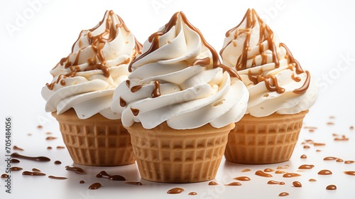 soft serve ice cream on a white background photo