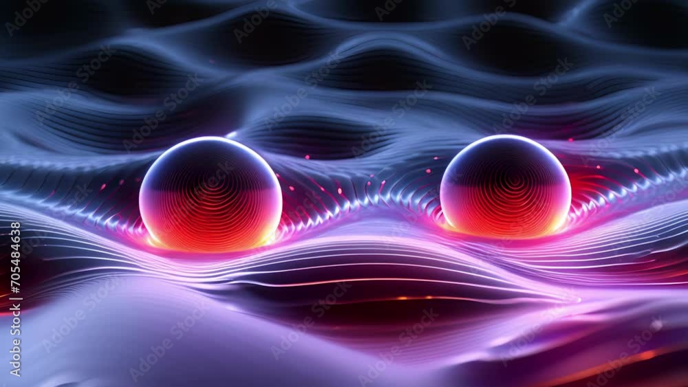 A computer simulation depicting the complex dynamics of two black holes merging, creating ripples in the fabric of spacetime known as gravitational waves. A computer simulation depicting the complex dynamics of two black holes merging, creating ripples in the fabric of spacetime known as gravitational waves.