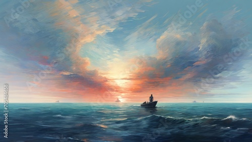 Golden Sunset Reflections Sailing into Twilight SUBLIMATION DESIGN PNG - DIGITAL DOWNLOAD