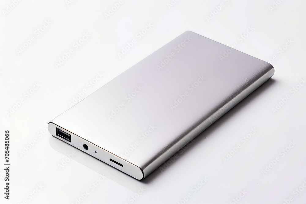 Silver laptop computer sitting on top of white table. Silver laptop computer sitting on top of white table.