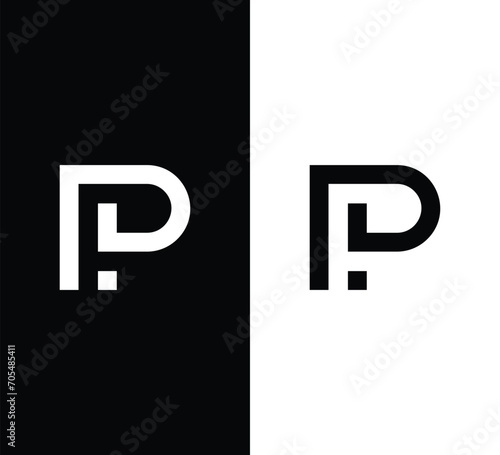 Monogram Pi Letter Logo Design. Usable for Business Logo. Logo Element