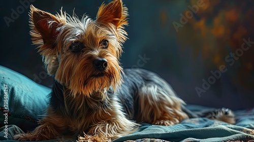 Scruffy Adult Blue Gold Yorkshire Terrier, Desktop Wallpaper Backgrounds, Background HD For Designer