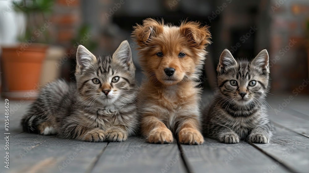 Small Group Pets Cats Dogs Sitting, Desktop Wallpaper Backgrounds, Background HD For Designer