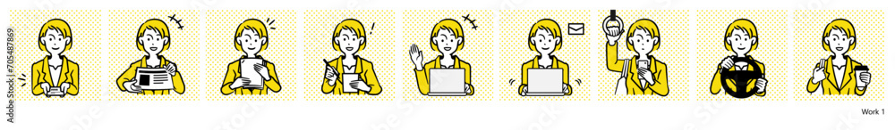 人物イラスト（働く）