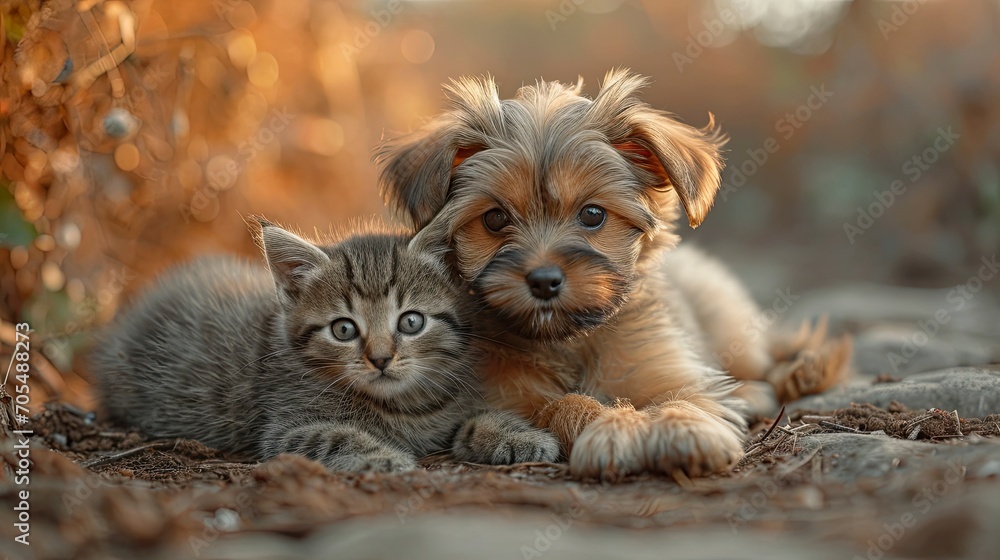 Little Puppy Playing Tabby Kitten, Desktop Wallpaper Backgrounds, Background HD For Designer Little Puppy Playing Tabby Kitten, Desktop Wallpaper Backgrounds, Background HD For Designer