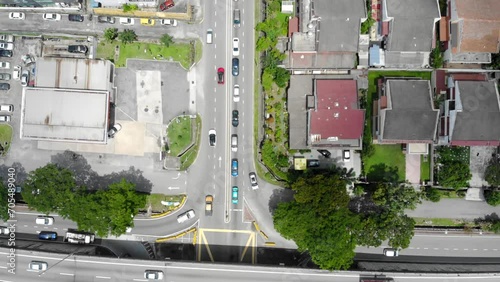 Wallpaper Mural Aerial view of Selangor's residential areas and busy road Torontodigital.ca