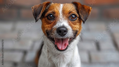 Portrait Cheerful Dog Jack Russell Terrier, Desktop Wallpaper Backgrounds, Background HD For Designer