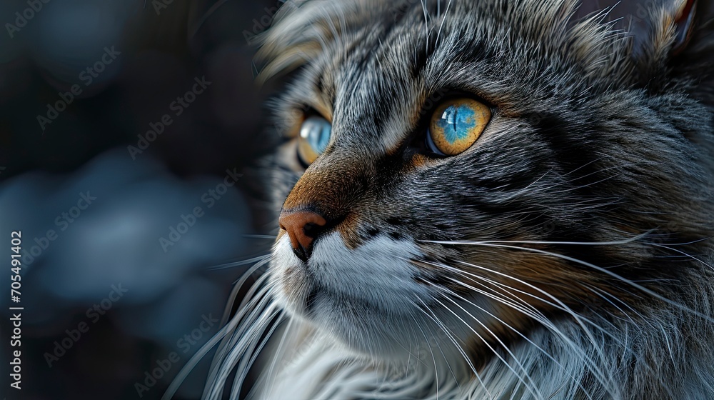 Grey Striped Tabby Cat Border Collie, Desktop Wallpaper Backgrounds, Background HD For Designer