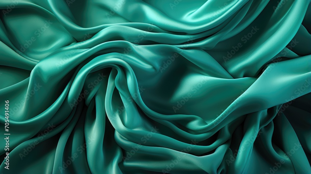 Green silk fabric texture as background Green silk fabric texture as background