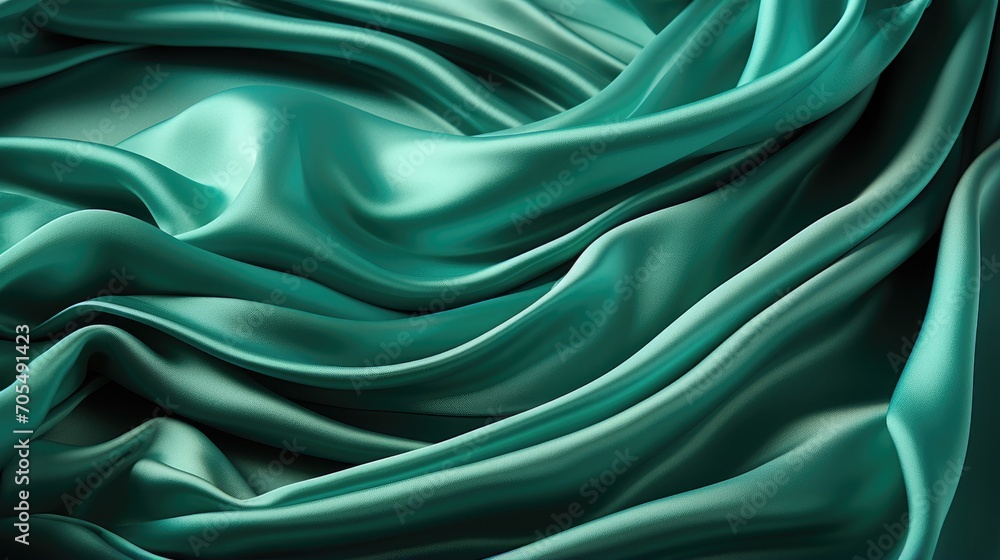 Green silk fabric texture as background Green silk fabric texture as background