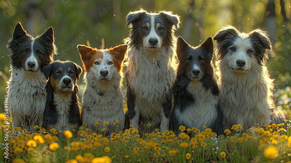 Group Pets Posing Around Border Collie, Desktop Wallpaper Backgrounds, Background HD For Designer Group Pets Posing Around Border Collie, Desktop Wallpaper Backgrounds, Background HD For Designer