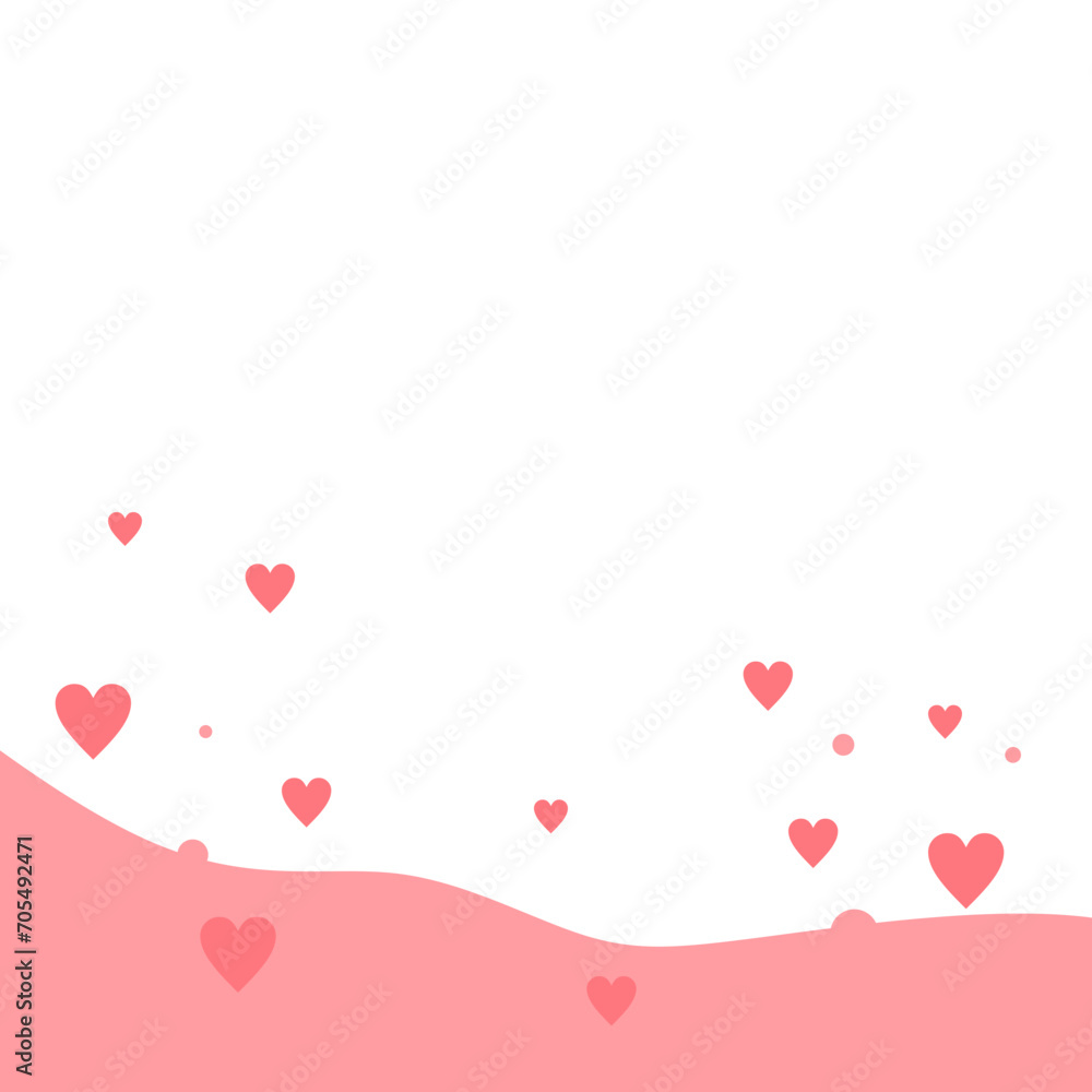 Footer Valentine Love Shape
