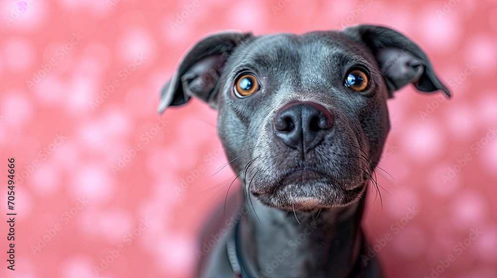 Female Dog Pink Background Pet Portraits, Desktop Wallpaper Backgrounds, Background HD For Designer