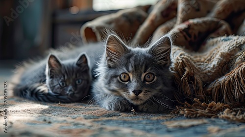 Funny Gray Kitten Smiling Dog, Desktop Wallpaper Backgrounds, Background HD For Designer