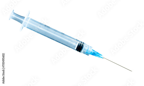 Foto syringe isolated element. medical equipment concept