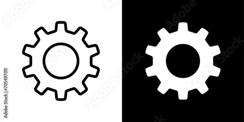 Setting icon vector, Tools, Cog, Gear Sign Isolated on white,black background. Line and filled Trendy Flat style for graphic design, logo, Web site, social media, UI, Ux. Creative vector illustration