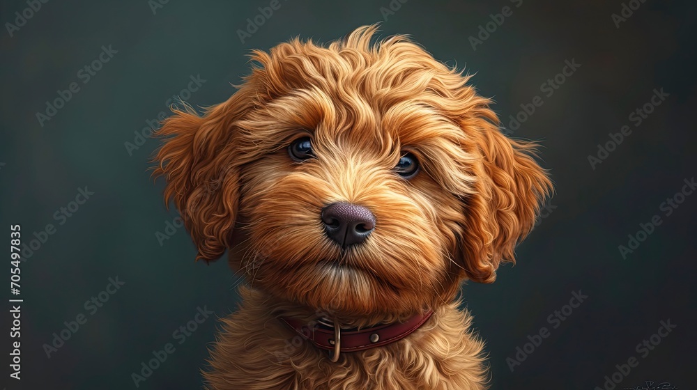 Cute Red Abricot Australian Cobberdog Labradoodle, Desktop Wallpaper Backgrounds, Background HD For Designer