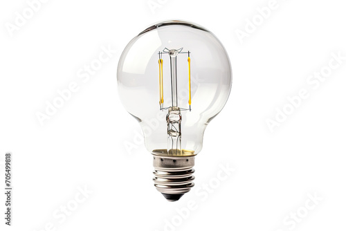 Contemporary Edison Screw Bulb Design Isolated on Transparent Background photo