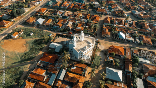 Aerial view of Tanga city, Tanzania