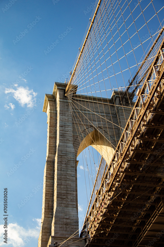 Obraz premium Geometric photo of Brooklyn Bridge