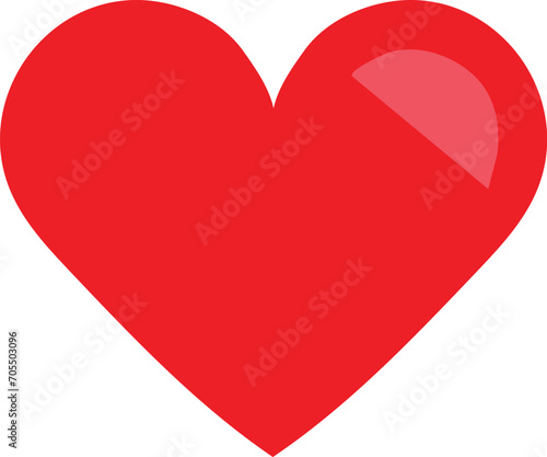 red heart isolated on white