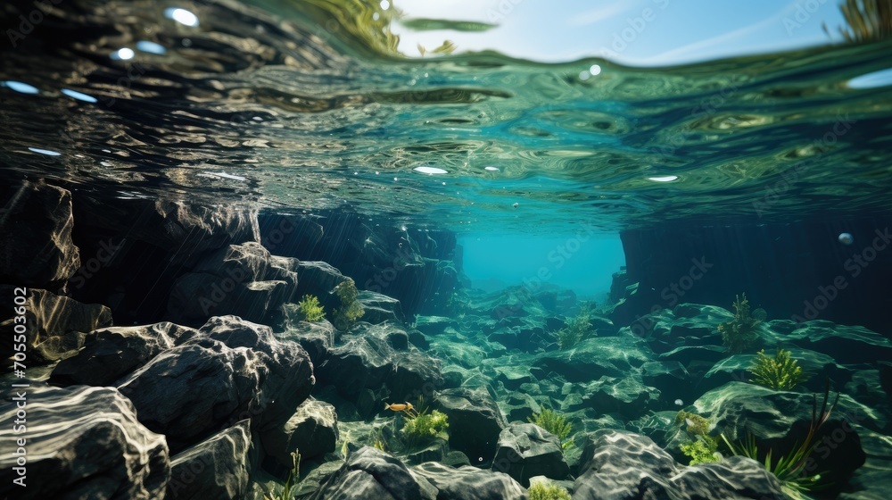 Fototapeta premium underwater view in the sea