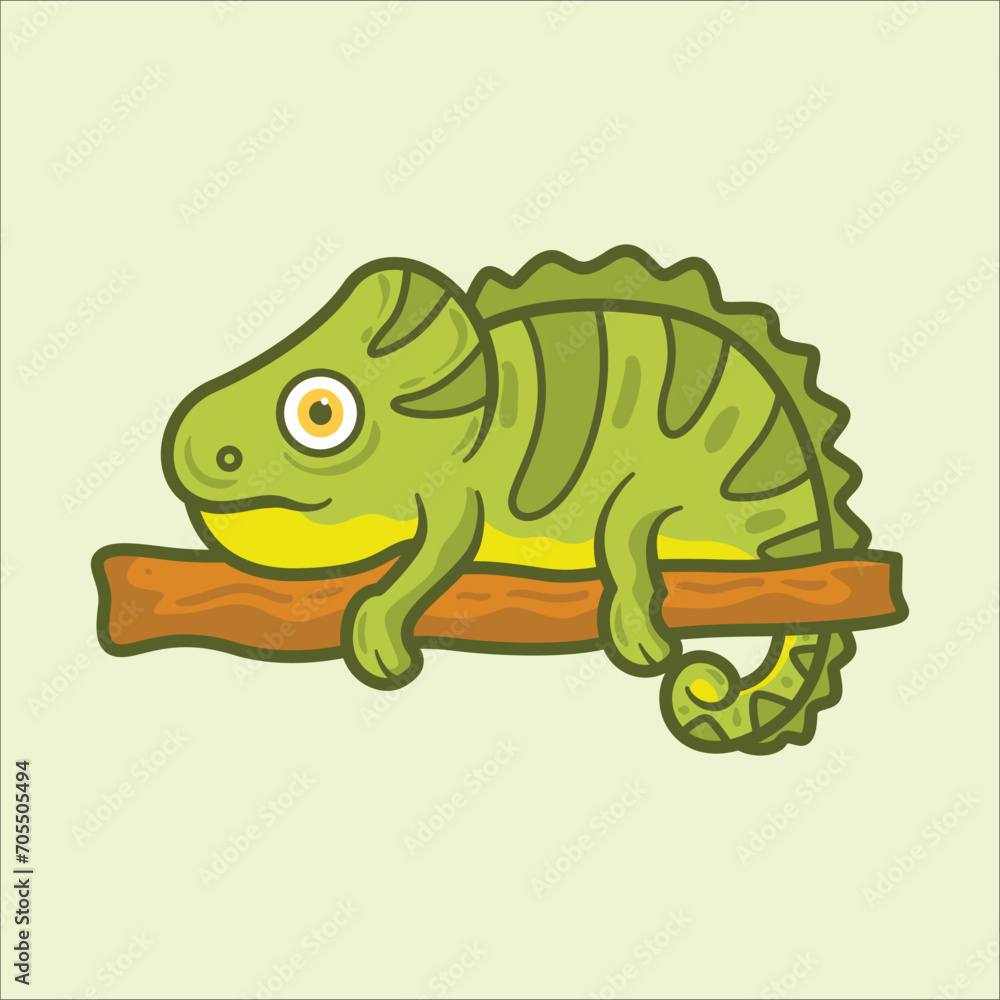 Cute chameleon cartoon vector illustration Cute chameleon cartoon vector illustration