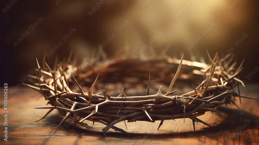 Fototapeta premium The new crown of Jesus. Resurrection. Easter. Holy holiday. Religious symbol.