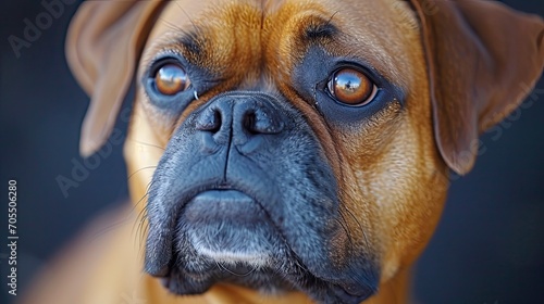 Closeup Attentive Mixed Breed Boxer Dog, Desktop Wallpaper Backgrounds, Background HD For Designer