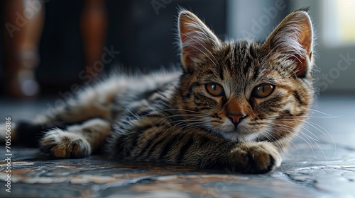 Cute Cat Lying On Back Paws, Desktop Wallpaper Backgrounds, Background HD For Designer
