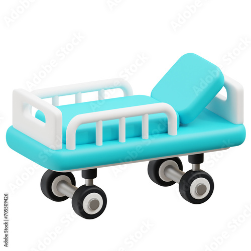 Hospital Bed 3d Icon