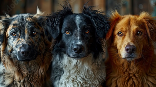Banner Close Three Hide Dogs Head, Desktop Wallpaper Backgrounds, Background HD For Designer