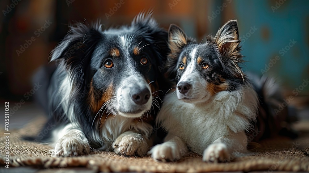Border Collie Dog Kitten Sit Together, Desktop Wallpaper Backgrounds, Background HD For Designer Border Collie Dog Kitten Sit Together, Desktop Wallpaper Backgrounds, Background HD For Designer
