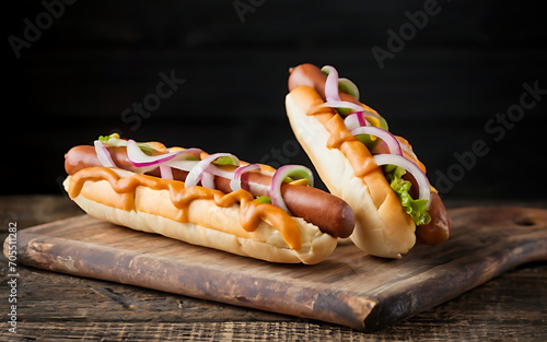 Capture the essence of Hot Dogs in a mouthwatering food photography shot
