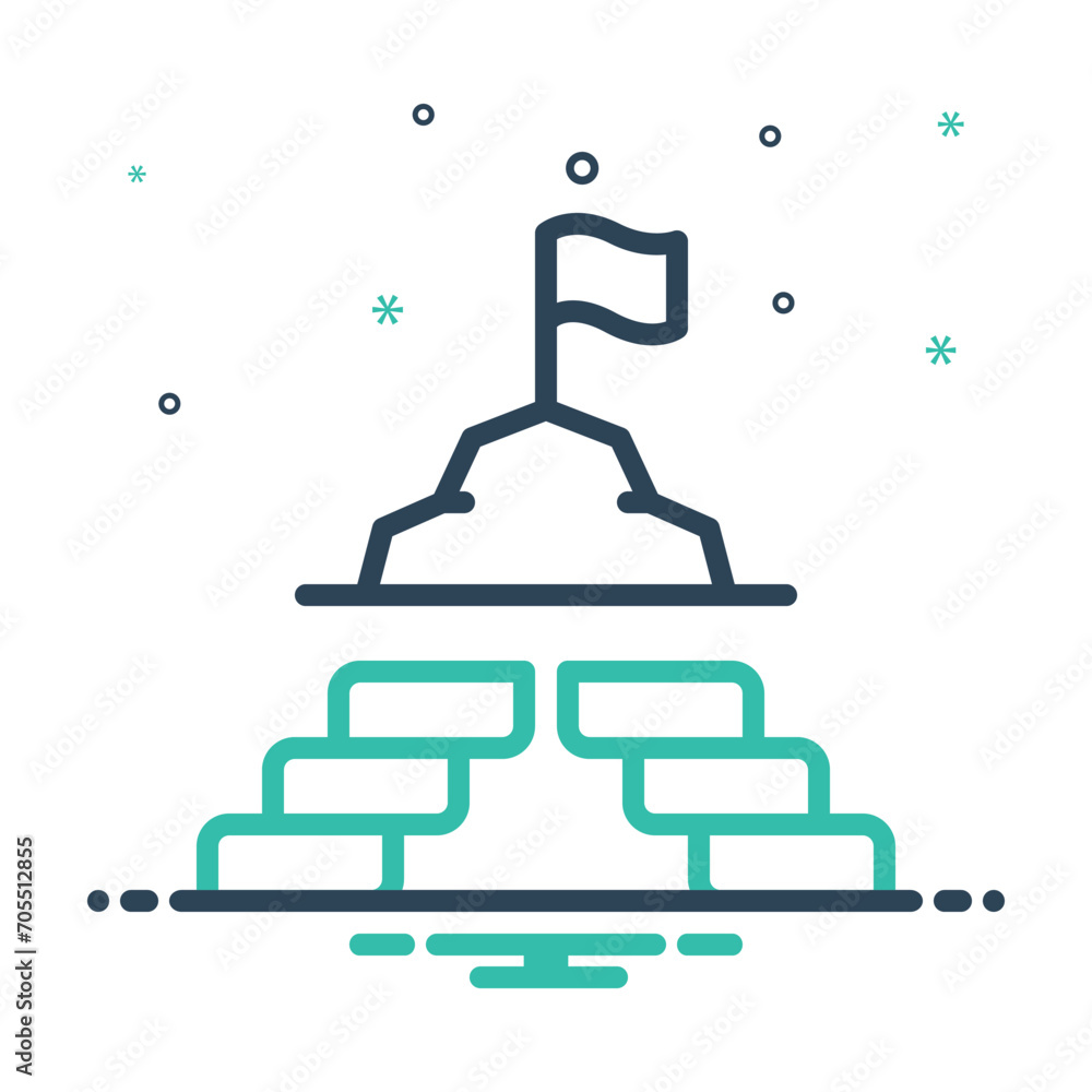 Obraz premium Mix icon for achieve