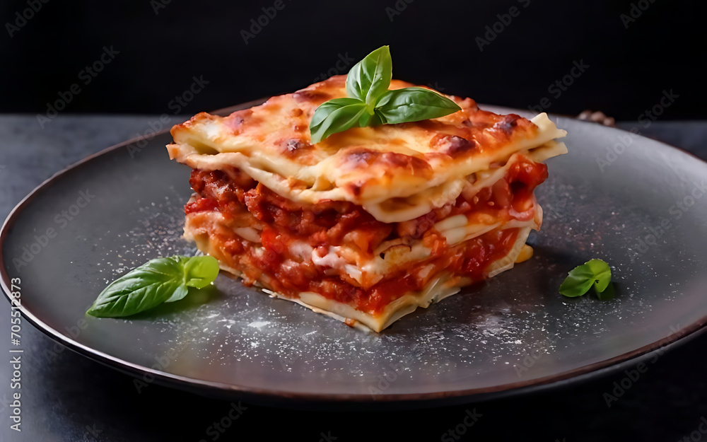 Capture the essence of Lasagna in a mouthwatering food photography shot Capture the essence of Lasagna in a mouthwatering food photography shot