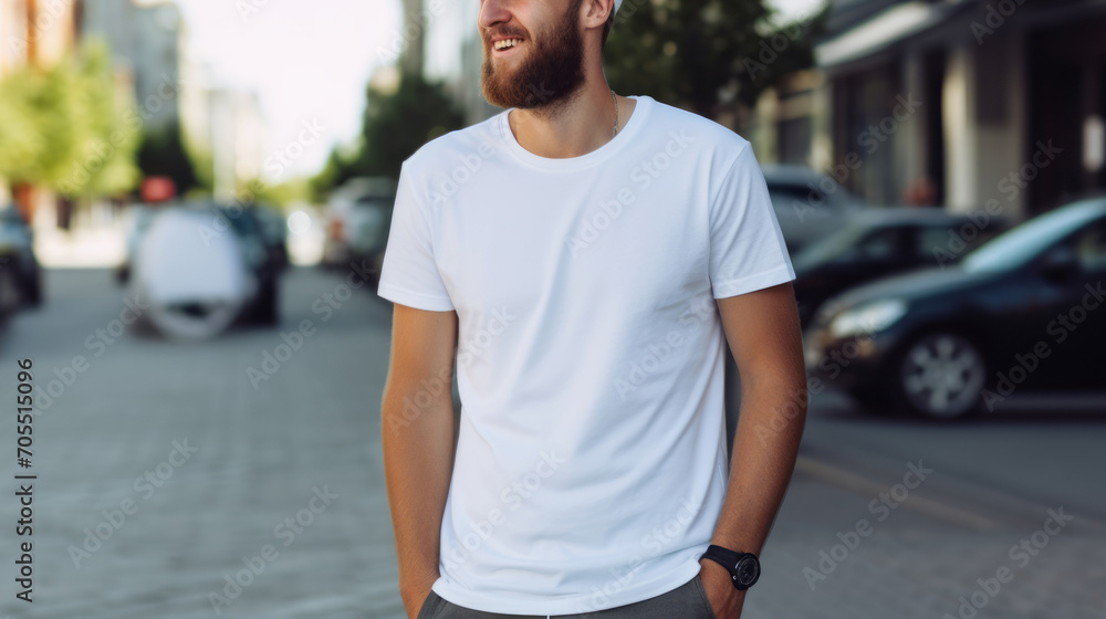 White T-Shirt Mockup, white gildan 64000, man wearing white t-shirt on street in daylight, T-Shirt Mockup Template adult for design print, Male guy wearing casual t-shirt mockup placement
White T-Shirt Mockup, white gildan 64000, man wearing white t-shirt on street in daylight, T-Shirt Mockup Template adult for design print, Male guy wearing casual t-shirt mockup placement