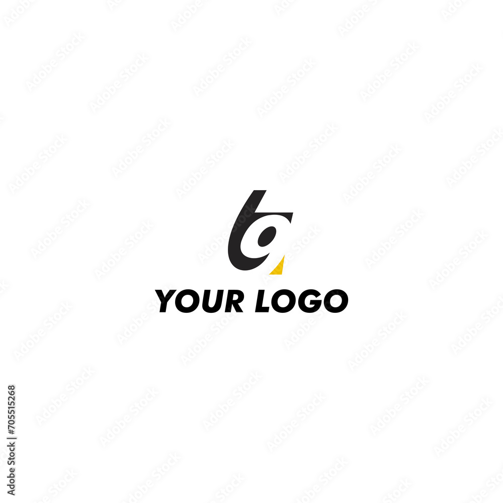 the B and 9 logo concept forms a round or oval shape the B and 9 logo concept forms a round or oval shape
