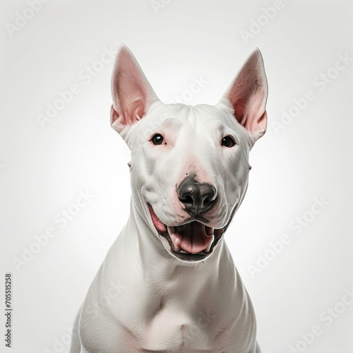 bull terriers isolated on white background. ai generative © Big