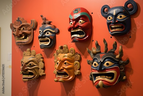 Ceremonial Masks: Paintings resembling masks used in rituals.