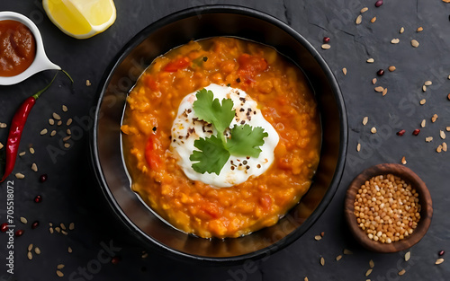 Capture the essence of Dal in a mouthwatering food photography shot photo