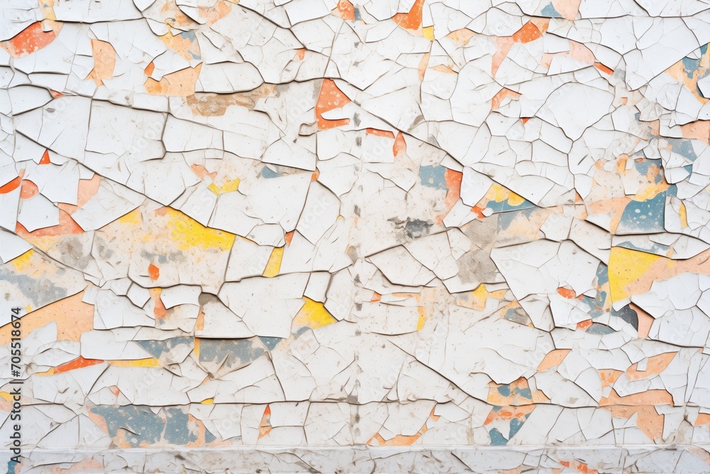 Fototapeta premium white and gray speckled cracked paint texture
