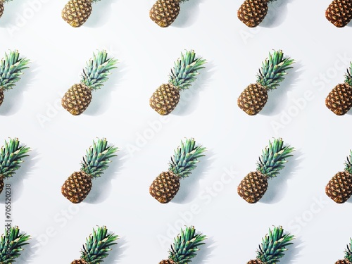 pattern with fresh pineapples