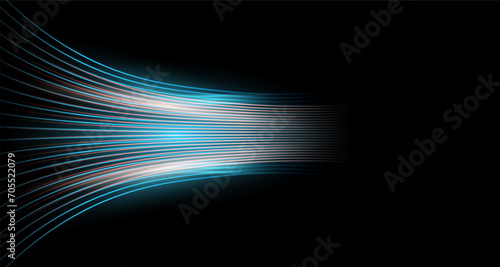 Abstract High Speed Background. Illustration Light Render Of Digital Technology photo
