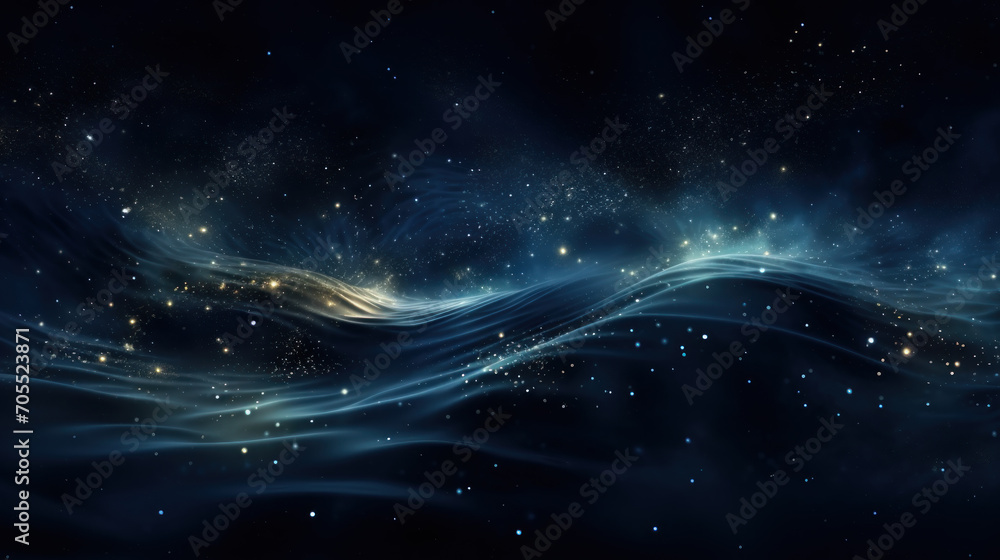 Abstract technology futuristic 3d background with blue lines curved wavy sparkle. Elegant exclusive design for invitation, wallpaper, greeting, banners, brochures, advertising. Generative AI Abstract technology futuristic 3d background with blue lines curved wavy sparkle. Elegant exclusive design for invitation, wallpaper, greeting, banners, brochures, advertising. Generative AI