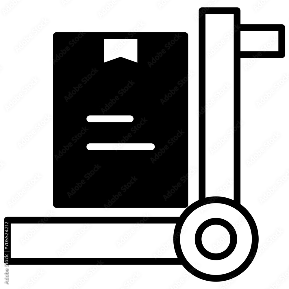 Hotel Trolley solid glyph icon Hotel Trolley solid glyph icon