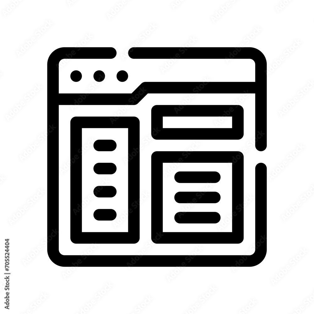 template line icon