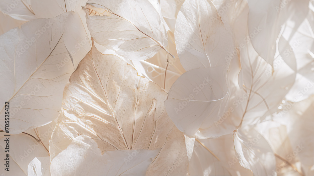 Texture of beige, transparent leaves on a light background
Texture of beige, transparent leaves on a light background